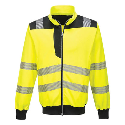 Pw3 Hi Vis Zip Sweatshirt Pw370 - Yellow Black - Customisable Sweatshirts