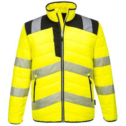 Portwest Pw3 Hi Vis Baffle Jacket PW371 - Yellow Black - Customisable Jackets