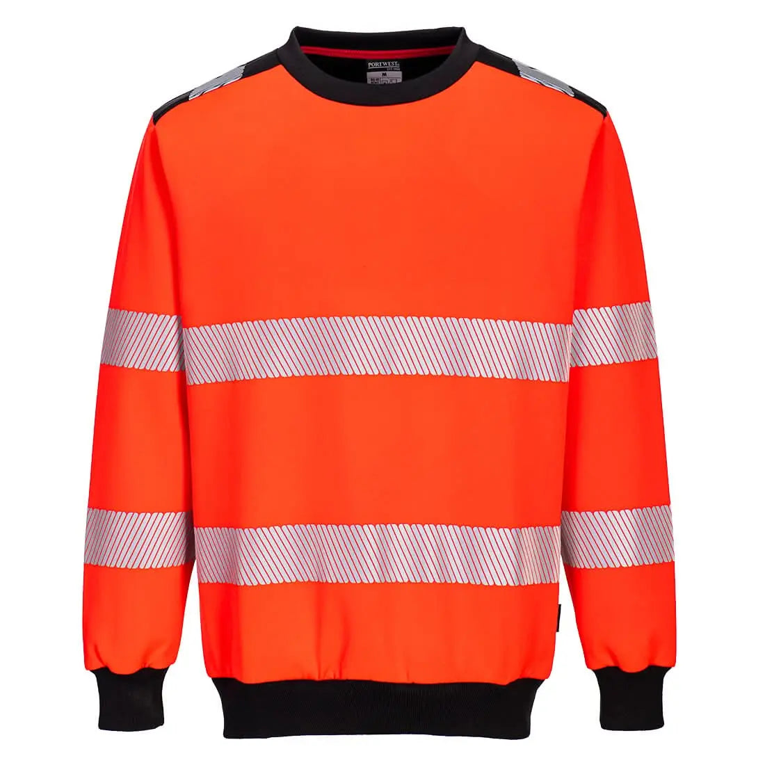 Pw3 Hi Vis Sweatshirt Pw379 - Red Black - Customisable Sweatshirts