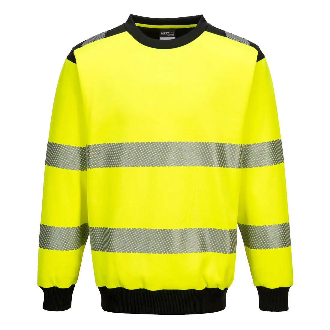 Pw3 Hi Vis Sweatshirt Pw379 - Yellow Black - Customisable Sweatshirts