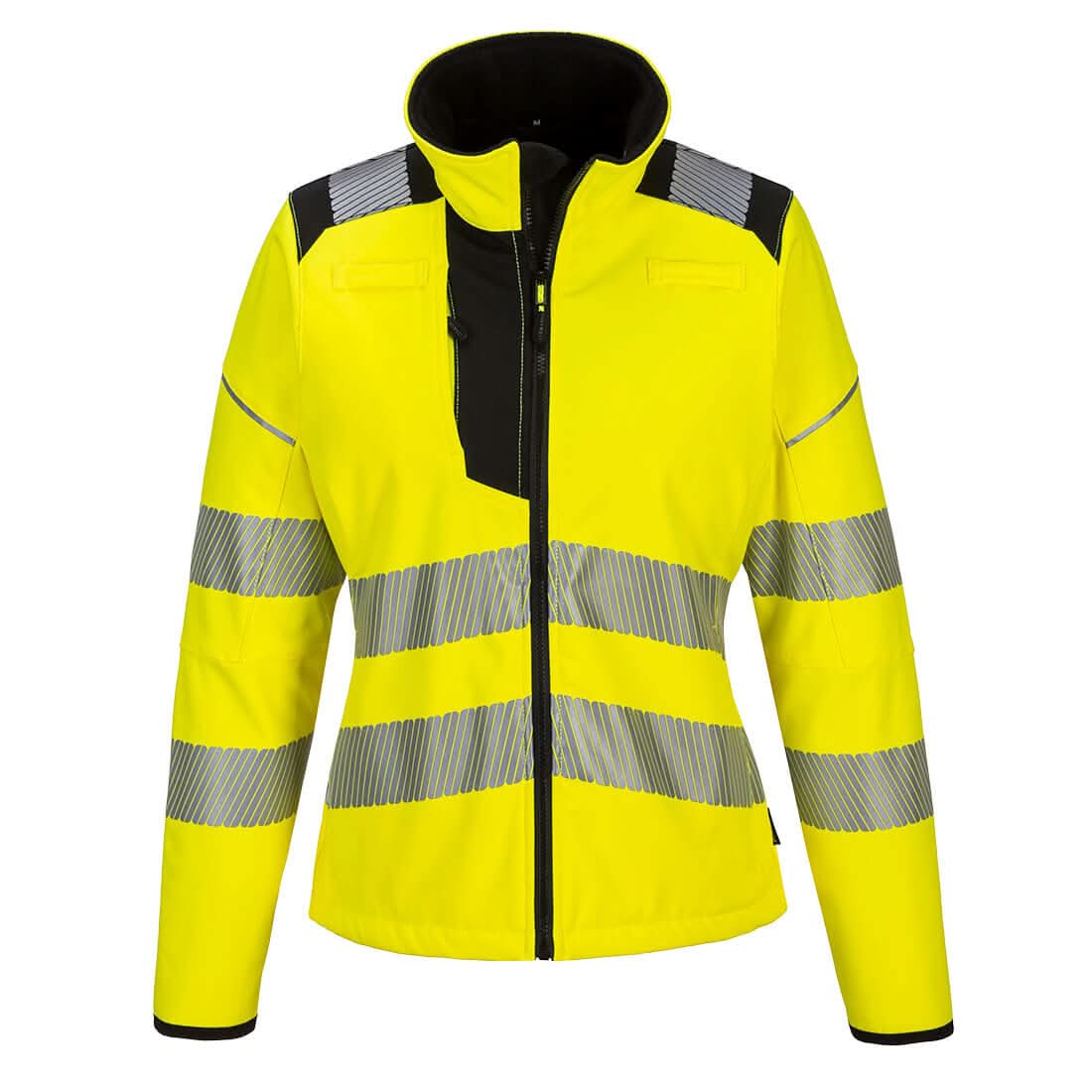 Portwest Pw3 Hi Vis WomenS Softshell 3L PW381 - Yellow Black - Customisable Hi-Vis Jackets