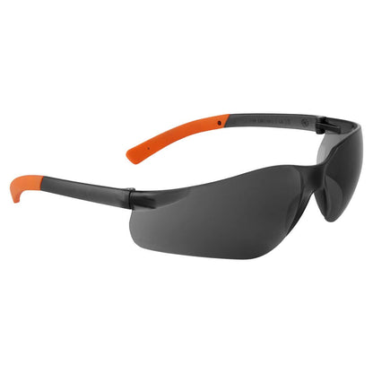 Portwest Pan View Safety Glasses PW38 - Smoke Orange - Customisable PPE