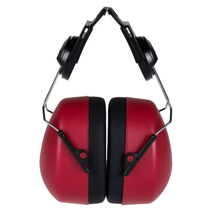 Clip On Ear Defenders Pw42 - Red - Customisable Ear Muffs