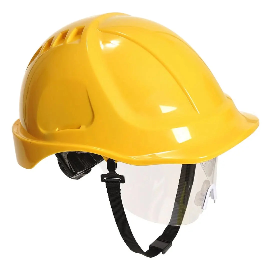Endurance Plus Visor Helmet Pw54 - Yellow - Customisable Safety Helmet