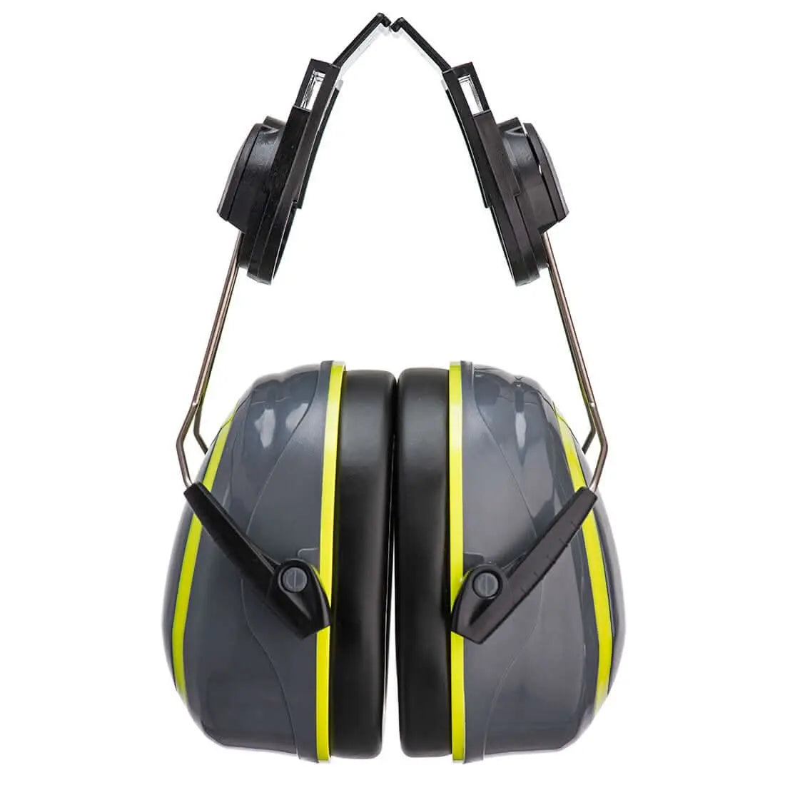 Hv Extreme Ear Defenders Medium Clip On Pw76 - Grey Yellow - Customisable Ear Muffs