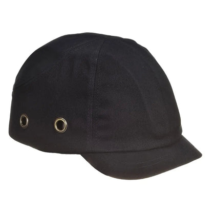 Short Peak Bump Cap Pw89 - Black - Customisable Bump Cap