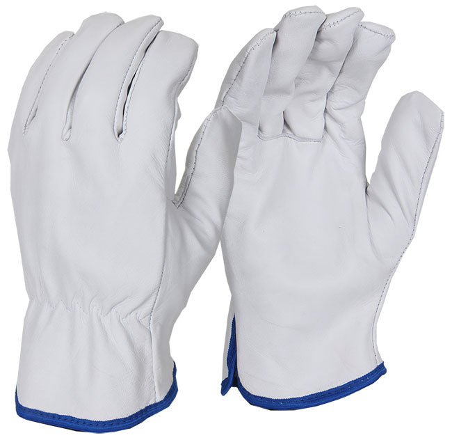 Beeswift Unlined Drivers Gloves - Grey - Customisable Leather
