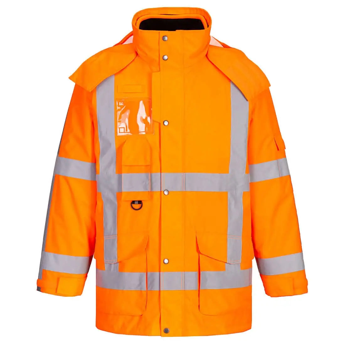 Rws Hi Vis 3 In 1 Traffic Jacket R461 - Orange - Customisable Multi-Way Jackets