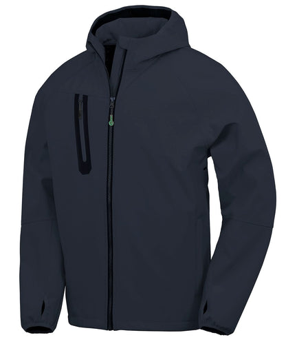 Result Genuine Recycled 3 layer recycled printable casual hooded softshell R909X - Navy Navy - Customisable Softshell Jacket