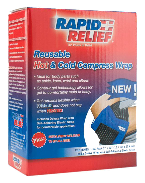 Rapid Relief Rapid Relief Universal Reusable Hot/Cold Compress Wrap &quot;X &quot; - Blue 10&quot; - Customisable Therapy
