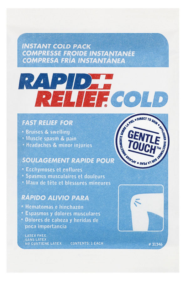 Rapid Relief Rapid Relief Instant Cold Pack Small &quot;X &quot; - White 6&quot; - Customisable Therapy