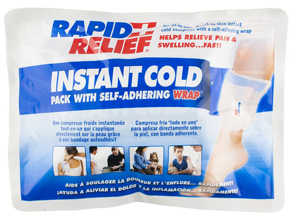 Rapid Relief Rapid Relief Instant Cold Pack With Self Adhering Wrap &quot;X &quot; - White 9&quot; - Customisable Therapy