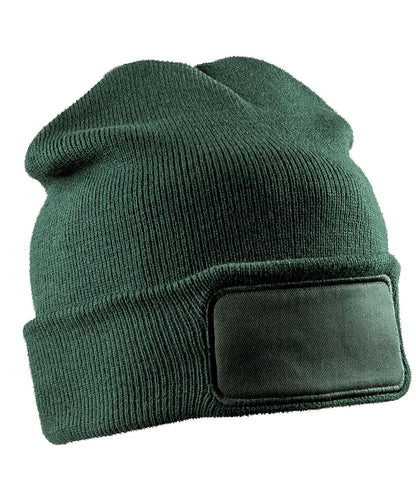 Result Genuine Recycled Recycled double knit printers beanie RC927 - Bottle Green One size - Customisable Beanies