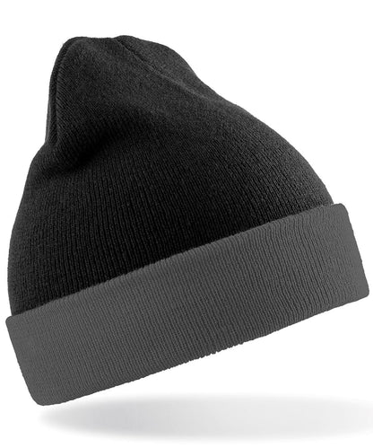 Result Genuine Recycled Recycled compass beanie RC930 - Black Grey One size - Customisable Beanies