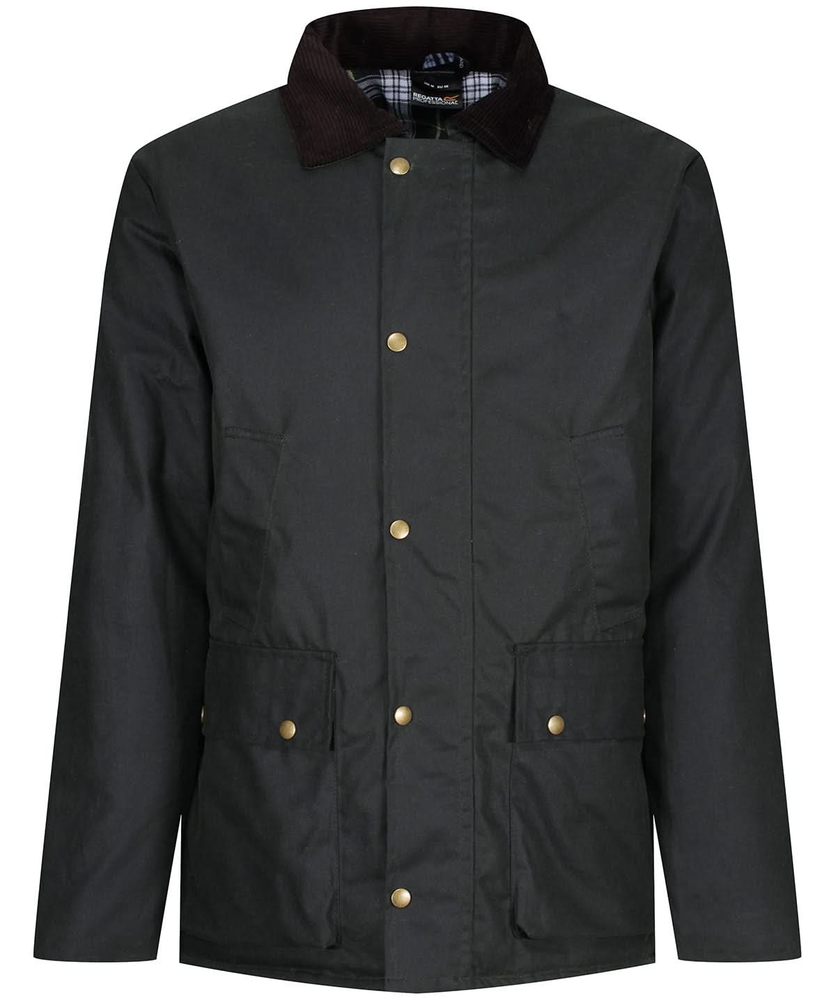 Regatta Professional Pensford insulated waxed jacket RG121 - Dark Khaki XL - Customisable Jackets