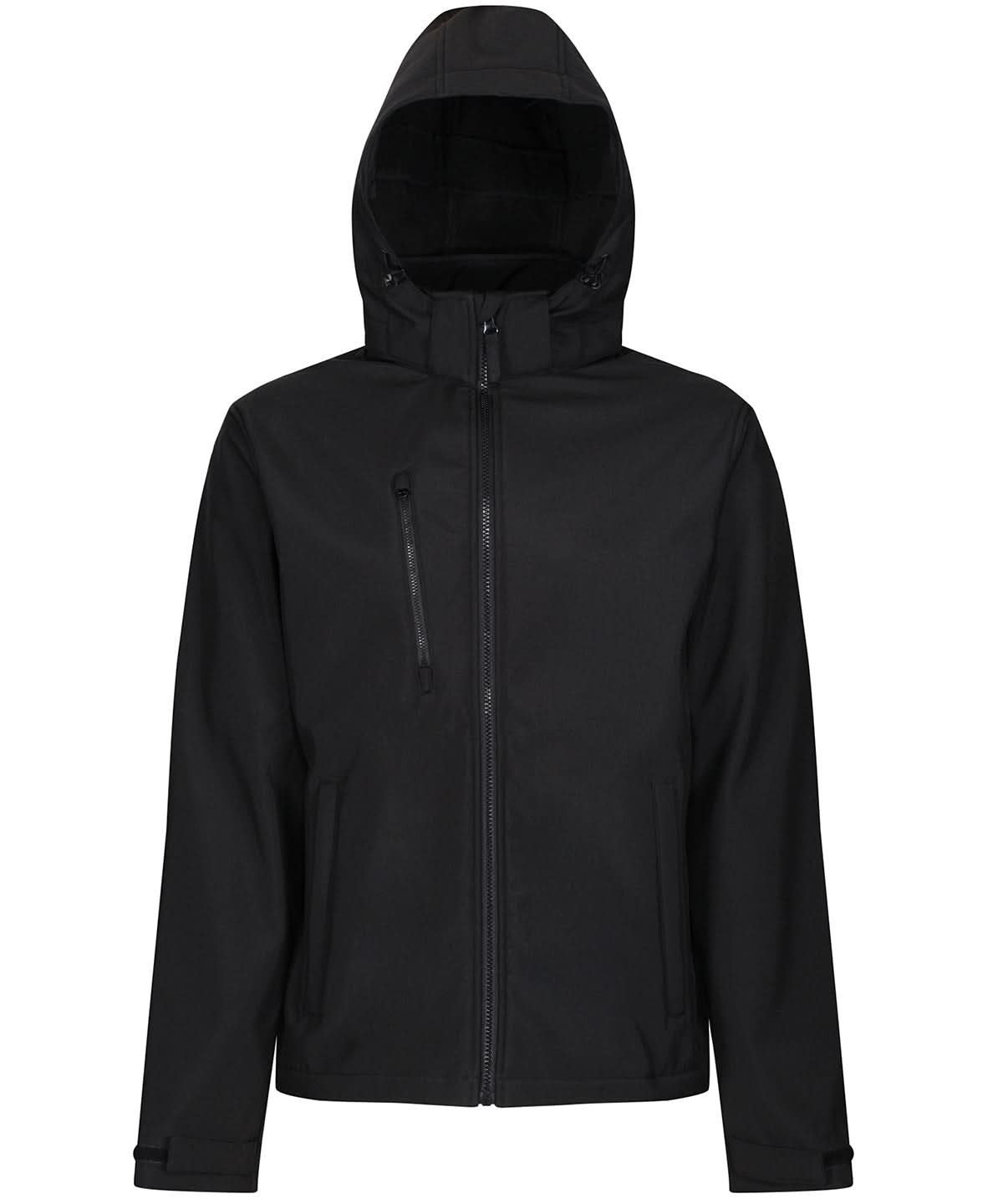 Regatta Professional Venturer 3 layer hooded softshell jacket RG152 - Black - Customisable Softshell Jacket