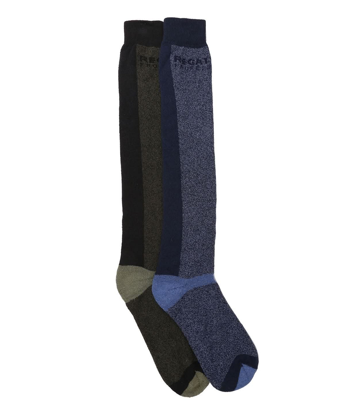 Regatta Professional Pro 2 pack wellington socks RG296 - Assorted (Navy Khaki) One size - Customisable Socks