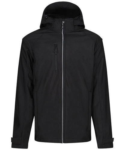 Regatta Professional Erasmus 4 in 1 softshell jacket RG320 - Black (Black) - Customisable Softshell Jacket