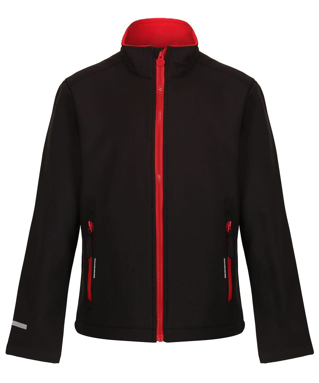 Regatta Junior Kids Ablaze softshell jacket RG332 - Black Classic Red - Customisable Softshell Jacket