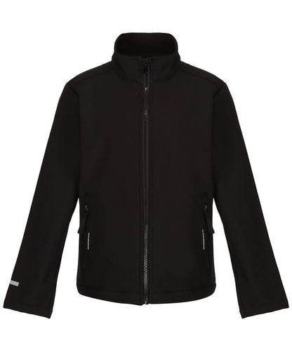 Regatta Junior Kids Ablaze softshell jacket RG332 - Black - Customisable Softshell Jacket