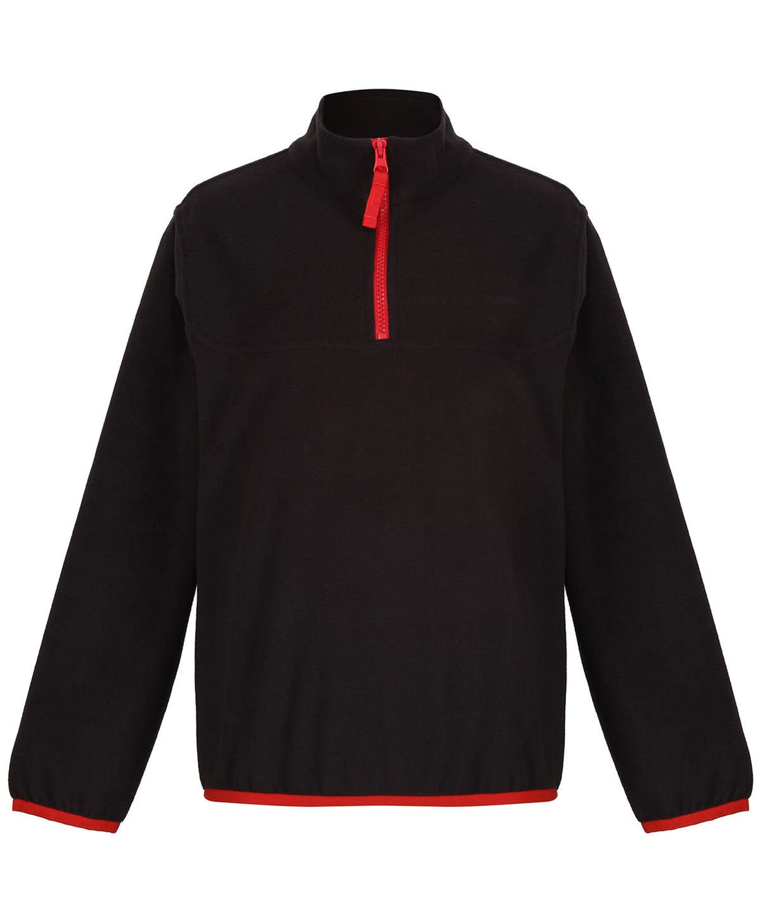 Regatta Junior Kids half zip microfleece RG334 - Black Classic Red - Customisable Fleece