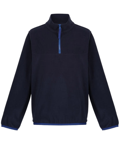 Regatta Junior Kids half zip microfleece RG334 - Navy New Royal - Customisable Fleece