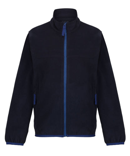 Regatta Junior Kids full zip microfleece RG335 - Navy New Royal - Customisable Fleece