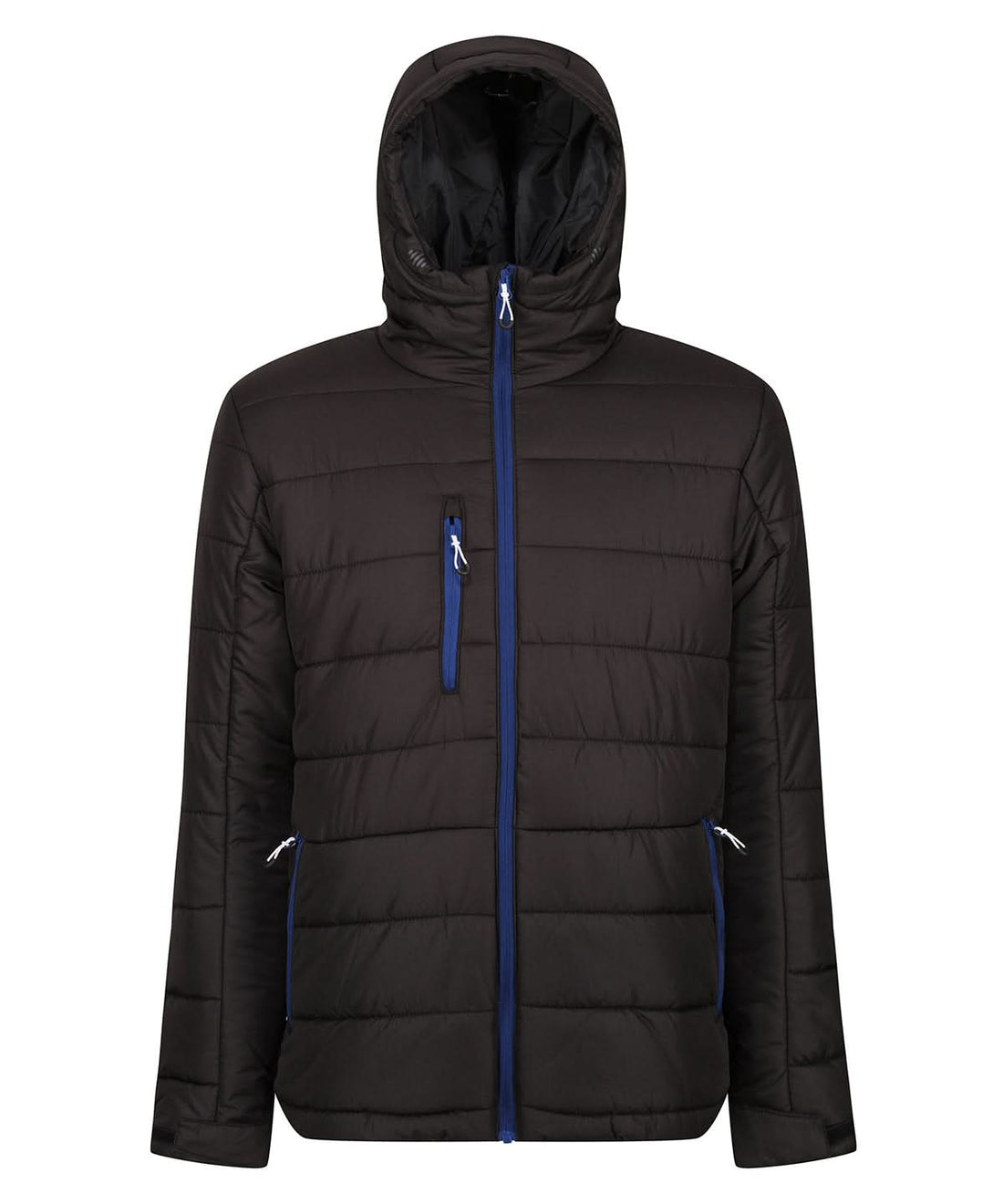 Regatta Professional Navigate thermal hooded jacket RG338 - Black New Royal - Customisable Jackets