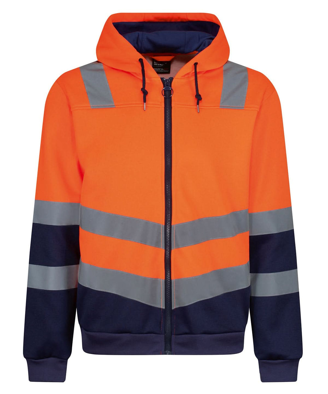 Regatta High Visibility Pro hi vis full zip hoodie RG457 - Orange Navy - Customisable Hoodies