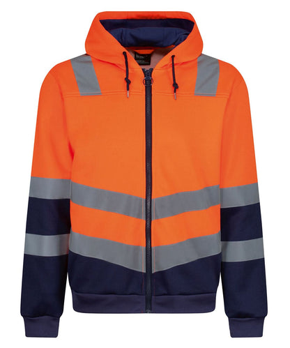 Regatta High Visibility Pro hi vis full zip hoodie RG457 - Orange Navy - Customisable Hoodies