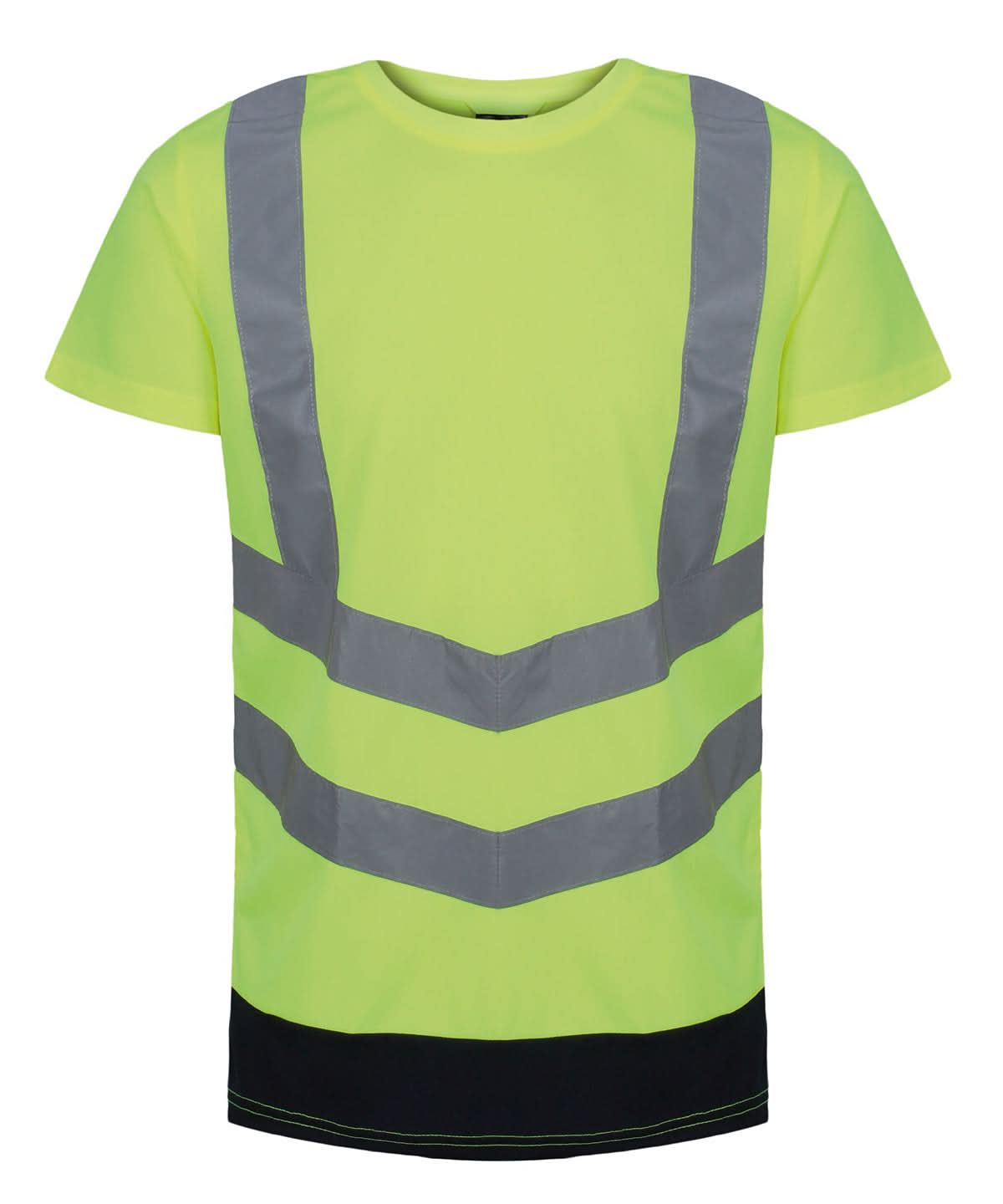 Regatta High Visibility Pro hi vis short sleeve t shirt RG463 - Yellow Navy - Customisable Hi-Vis T-Shirts