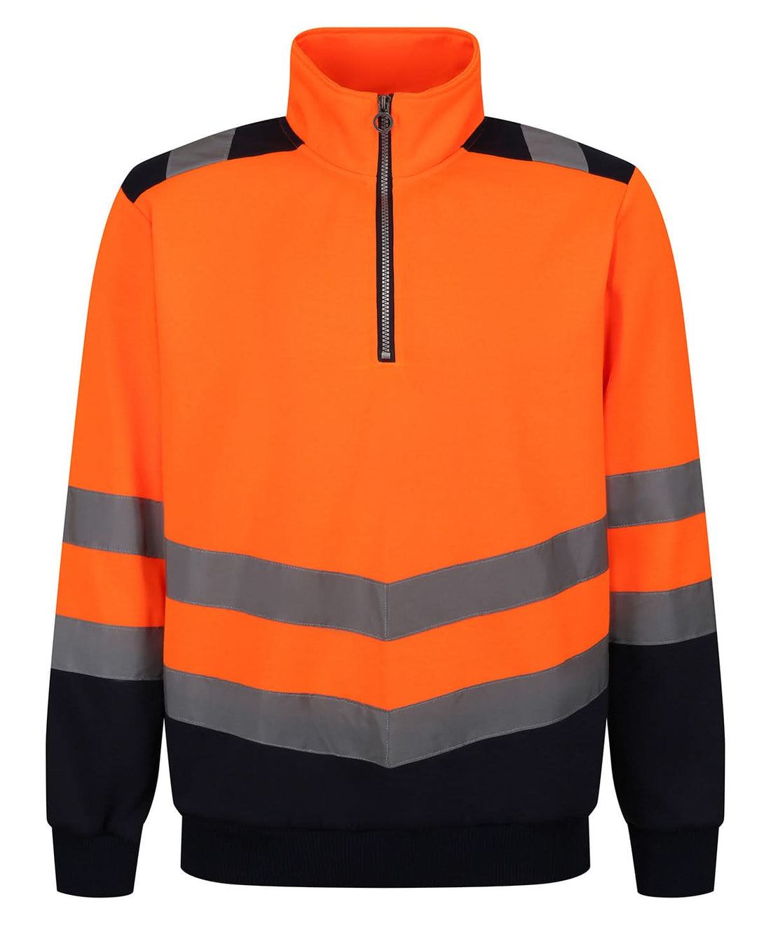 Regatta High Visibility Pro hi vis zip sweatshirt RG466 - Orange Navy - Customisable Hi-Vis Sweatshirt