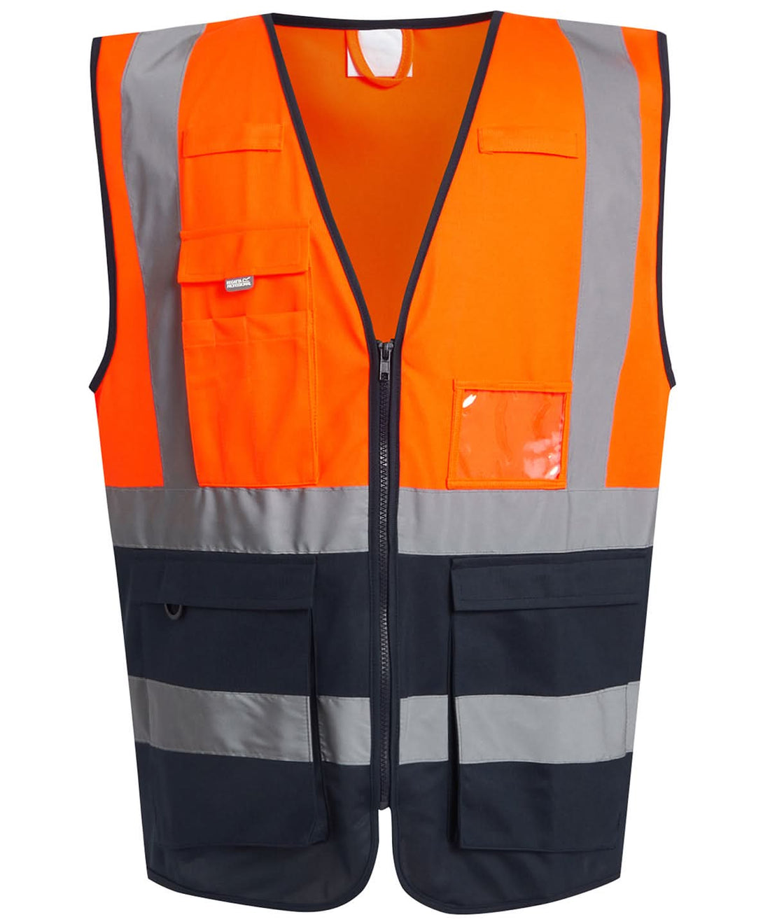 Regatta High Visibility Pro hi vis executive vest RG469 - Orange Navy - Customisable HV Vest