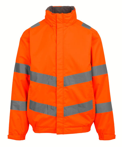 Regatta High Visibility Hi vis Pro contract Dover jacket RG477 - Orange - Customisable Jacket