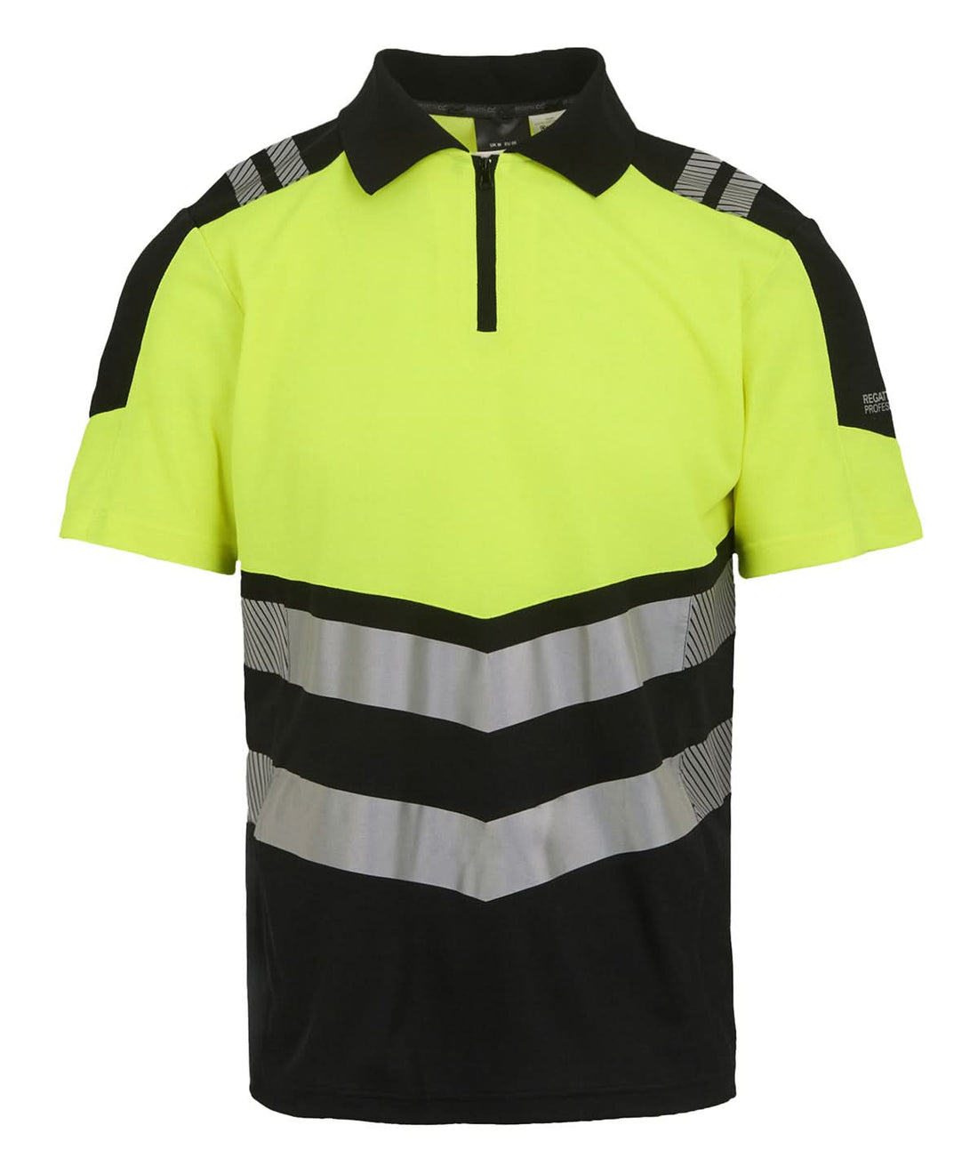 Regatta High Visibility Hi Vis X Pro Polo Class 1 RG482 - Black Yellow - Customisable Hi-Vis Polos
