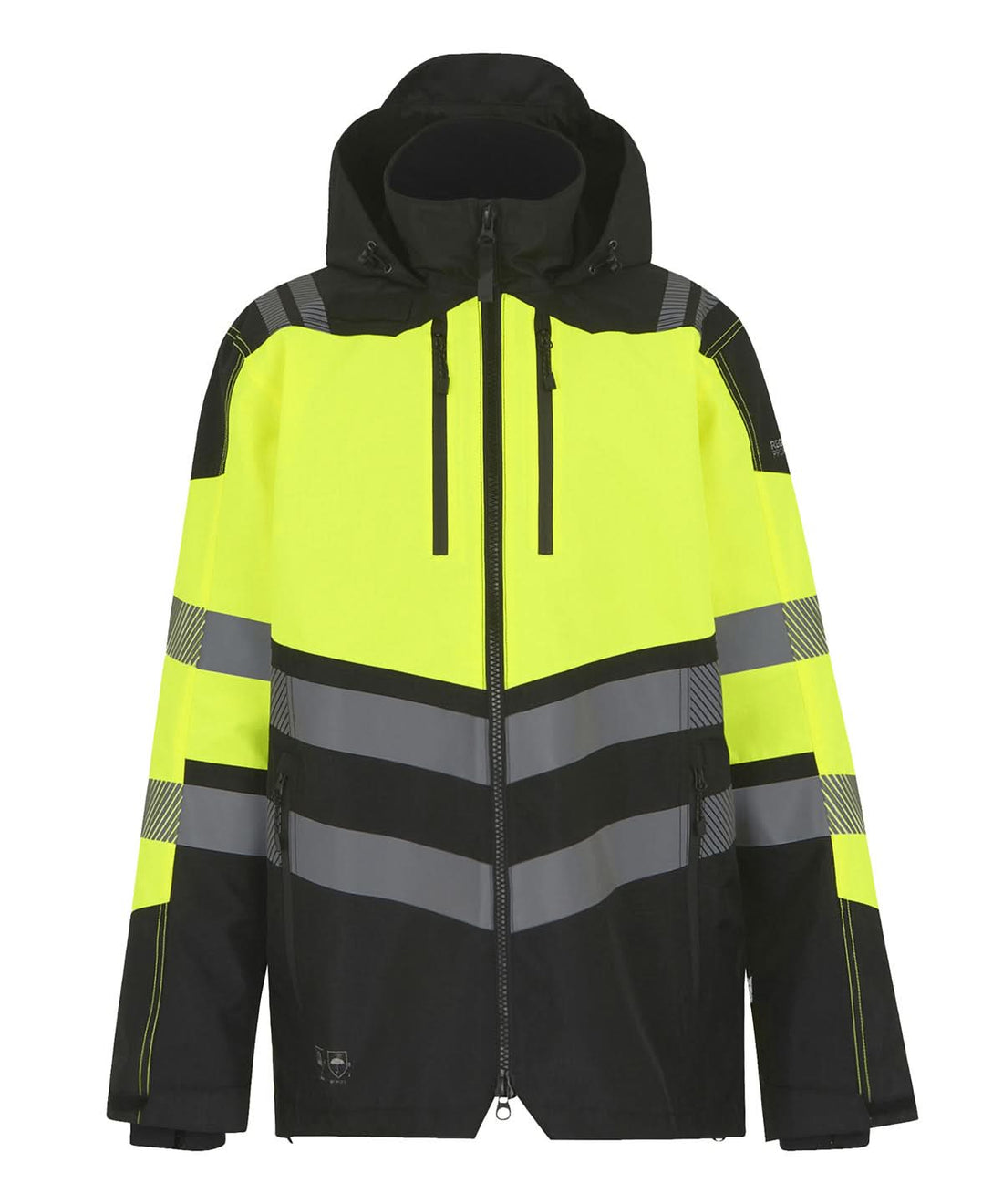 Regatta High Visibility Hi Vis X Pro Waterproof shell jacket Class 2 RG483 - Black Yellow - Customisable Jackets