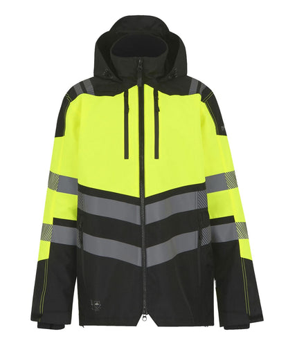 Regatta High Visibility Hi Vis X Pro Waterproof shell jacket Class 2 RG483 - Black Yellow - Customisable Jackets