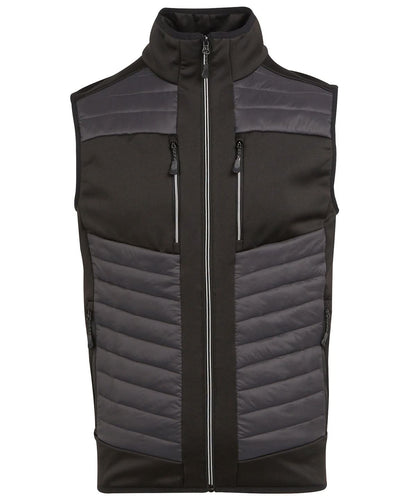 Regatta Professional E Volve unisex thermal hybrid bodywarmer RG542 - Ash Black - Customisable Bodywarmer
