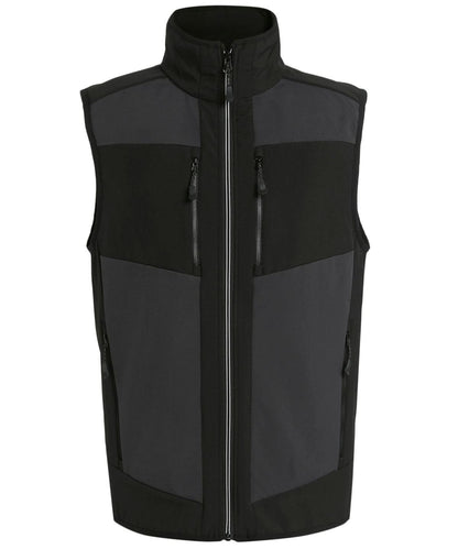 Regatta Professional E Volve unisex 2 layer softshell bodywarmer RG543 - Ash Black - Customisable Bodywarmer