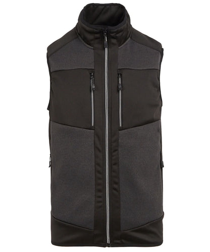 Regatta Professional E Volve unisex knit effect stretch bodywarmer RG544 - Ash Black - Customisable Bodywarmer