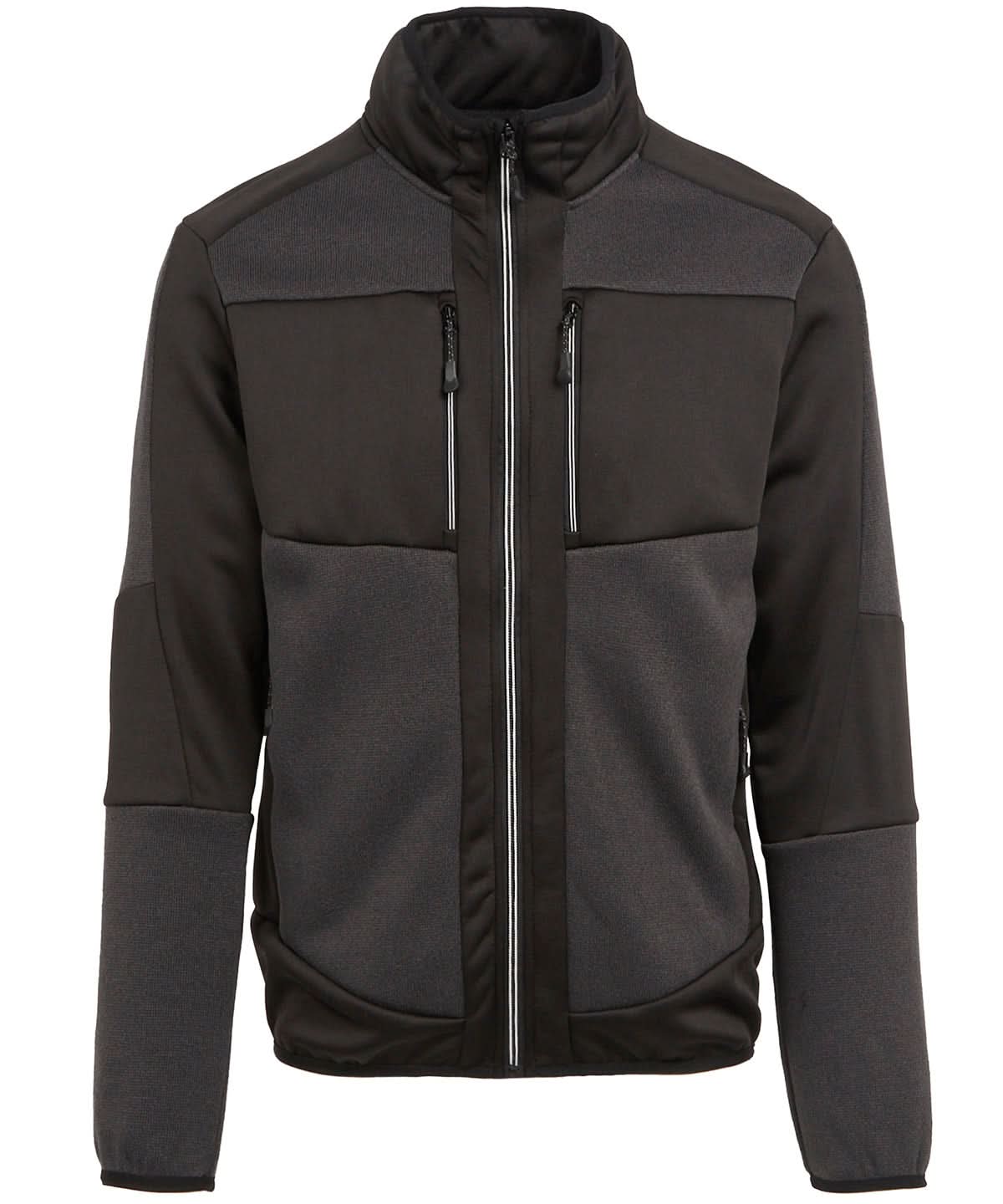 Regatta Professional E Volve unisex knit effect stretch mid layer RG545 - Ash Black - Customisable Fleece