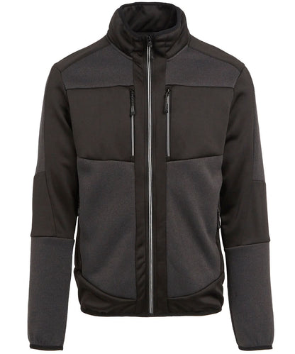 Regatta Professional E Volve unisex knit effect stretch mid layer RG545 - Ash Black - Customisable Fleece