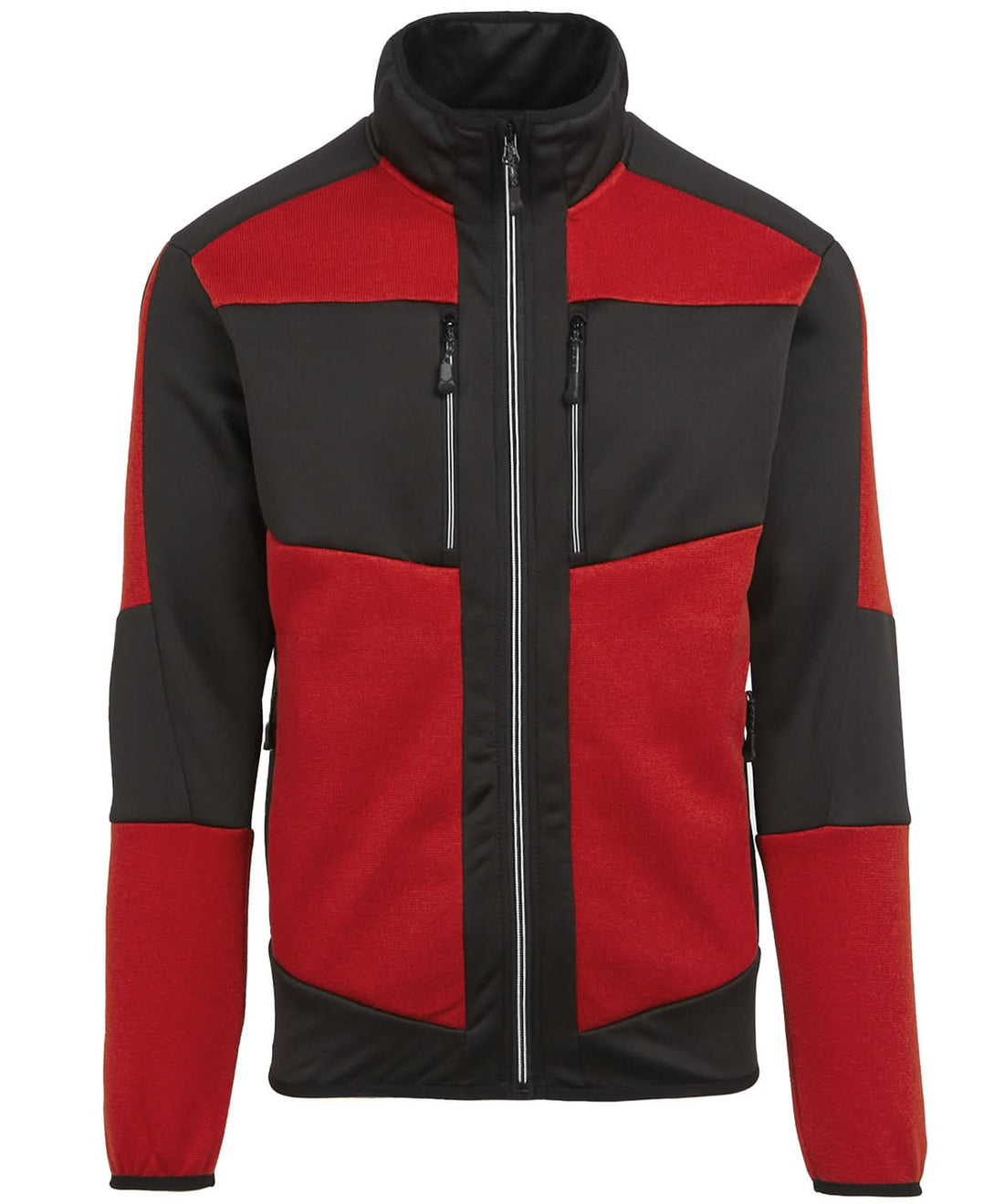 Regatta Professional E Volve unisex knit effect stretch mid layer RG545 - Classic Red Black - Customisable Fleece