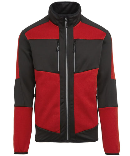 Regatta Professional E Volve unisex knit effect stretch mid layer RG545 - Classic Red Black - Customisable Fleece