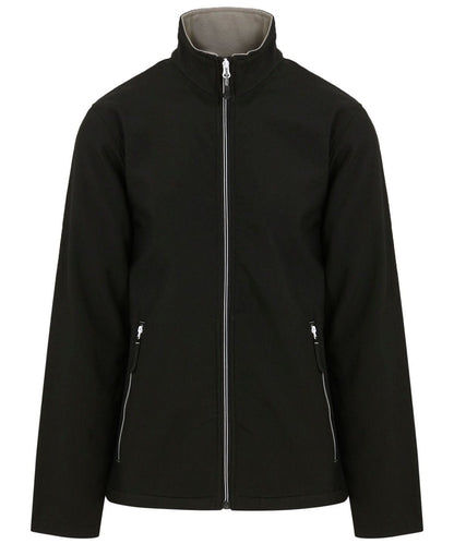 Regatta Professional Ascender 2 layer softshell RG590 - Black Mineral Grey - Customisable Softshell Jacket