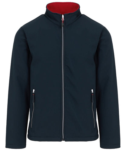 Regatta Professional Ascender 2 layer softshell RG590 - Navy Classic Red - Customisable Softshell Jacket