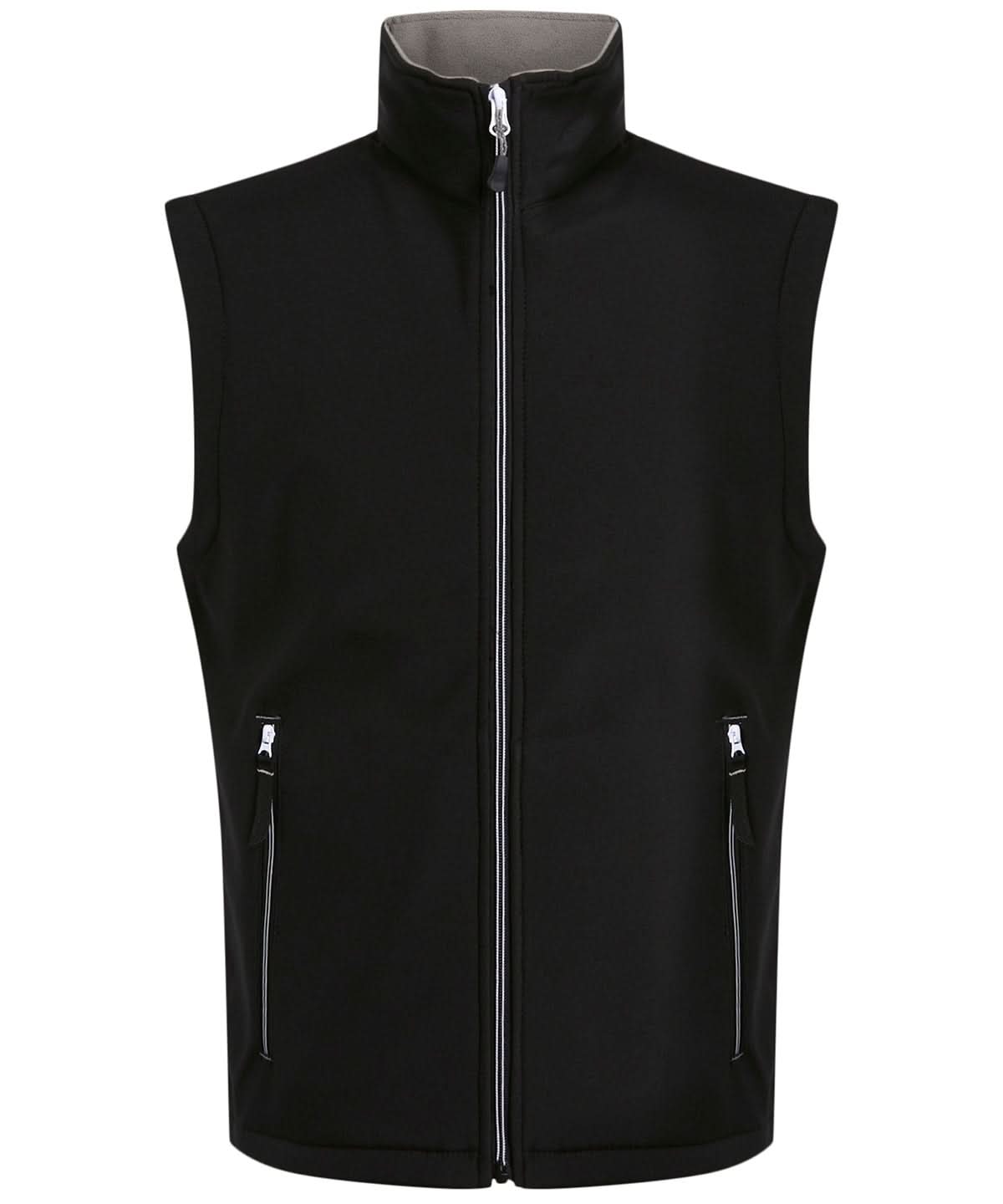 Regatta Professional Ascender 2 layer softshell bodywarmer RG591 - Black Mineral Grey - Customisable Bodywarmer