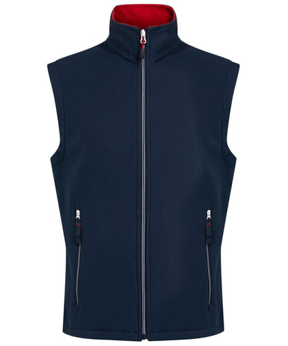 Regatta Professional Ascender 2 layer softshell bodywarmer RG591 - Navy Classic Red - Customisable Bodywarmer