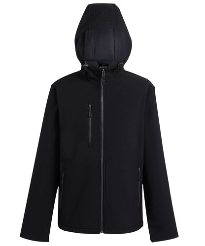 Regatta Professional Navigate 2 layer hooded softshell jacket RG594 - Black Seal - Customisable Softshell Jacket