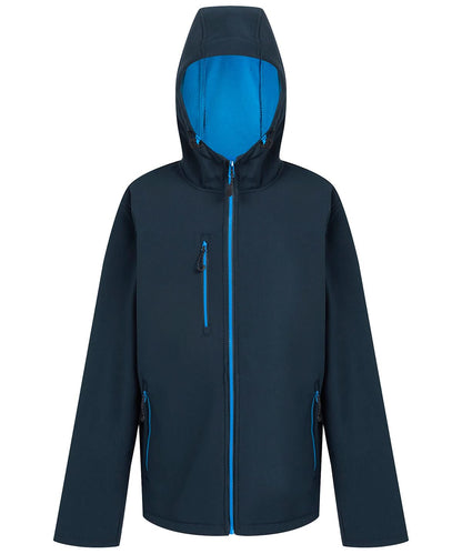 Regatta Professional Navigate 2 layer hooded softshell jacket RG594 - Navy French Blue - Customisable Softshell Jacket